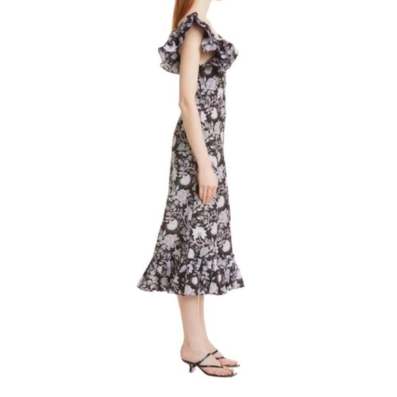 MILLE Klara Floral Midi Dress in Tropical Night Size XL NWT - Picture 4 of 7